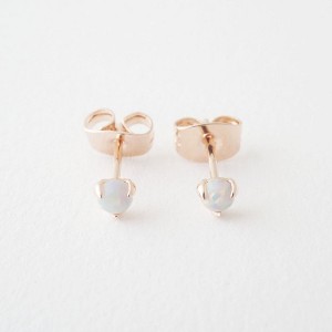 Mini Opal Orb Solitaire Studs in Gold, Rose Gold, Silver - Honeycat - 1 of 4