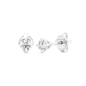 Gilded Lab-Grown Diamond Stud Earrings for Women | 925 Sterling Silver Studs and 14KT Gold 925 Plated Silver | Hypoallergenic Fine Jewelry - 1 of 4