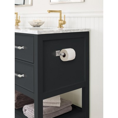 Glacio Clear and Chrome Single Post Toilet Paper Holder