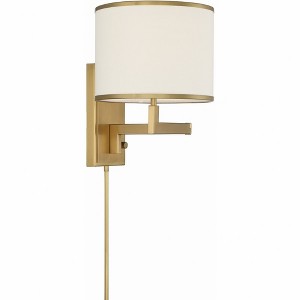 Crystorama Lighting Madison 1 - Light Swing Arm Lamp in  Aged Brass - 1 of 4