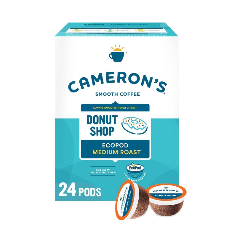 Cameron&#39;s Coffee Donut Shop Medium Roast Coffee Pods - 24ct, 1 of 6