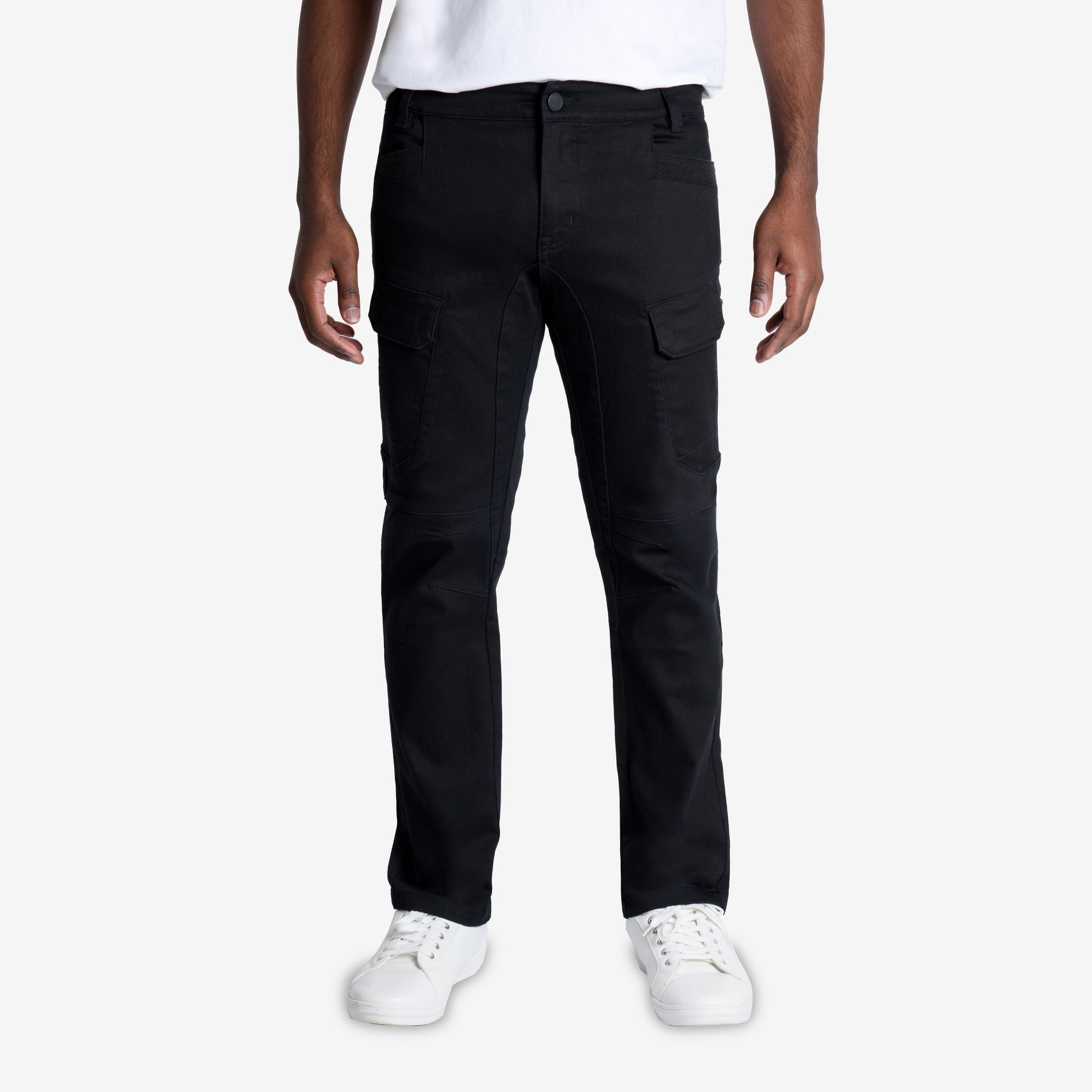 X RAY Men's Stretch Twill Cargo Pants,Work Pants in JET BLACK Size 38X32