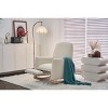 Nursery Rocking Chair with Adjustable Footrest,Cotton Linen Modern Glider with Side Pocket for Living Room or Bedroom-Baofuwish - 2 of 4