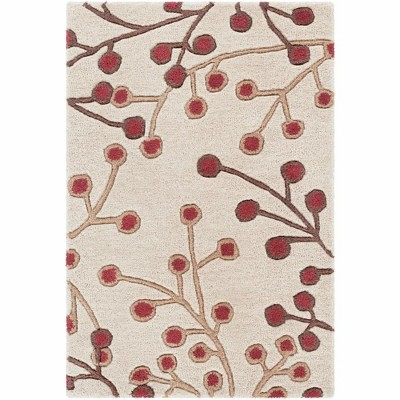 Mark & Day Le Havre 2'x3' Rectangle Tufted Indoor Area Rugs Camel: Wool, Stain-Resistant, Floral, Traditional, Handmade
