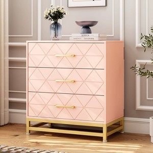Zstar 3 Drawer Nightstand Dresser for Bedroom, Closet - 1 of 4