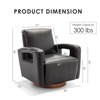 AZL1 Life Concept Accent Chairs Modern Swivel Accent Chair Faux Leather AccentChair Base Single Sofa Chair for Living Room, Black, 32"*30"*33" - 3 of 4