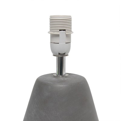 Sophisticated Modern White Fabric Shade Concrete Table Lamp