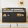 NicBex Twin Size Bunk Bed Loft Bed Pine Bed Frame with Storage Drawers, Cabinets, Shelves, Guardrail and Ladder, No Box Spring Required - 2 of 4