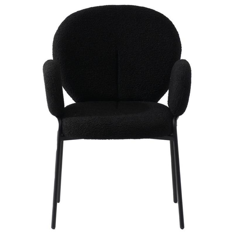 Leisuremod Celestial Boucle Dining Arm Chair with Black Frame, 2 of 6