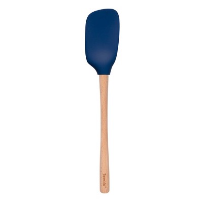Tovolo Flex-Core Wood Handled Spoonula Deep Indigo