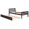 Sapphtopaz Bed Frame with Trundle, Platform Bed Frame with Headboard and Footboard, Bedroom Furniture for Small Living Space, No Box Spring Needed - 4 of 4