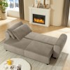 Aukfa 93" Corduroy Sleeper Sofa with Storage,Convertible 3-Seater Sofa Bed for Living Room & Bedroom - 4 of 4