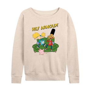 Women's - Hey Arnold! - Arnold, Gerald, and Abner Lightweight French Terry Slouchy - 1 of 4