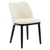 Set of 2 Upholstered Dining Chairs, Velvet Side Chairs with Padded Seat and Wooden Legs - 3 of 4