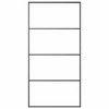 VidaXL Sliding Door Frosted ESG Glass and Aluminum 40.4"x80.7" Black - 2 of 4