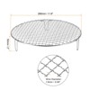 Unique Bargains Stainless Steel Barbecue Grill Net Round Cooling Rack Silver - 2 of 4