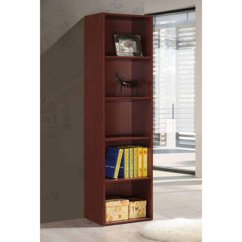 Hodedah 12 x 16 x 60 Inch 5 Shelf Bookcase and Office Organizer Solution for Living Room, Bedroom, Office, or Nursery, 3 of 6