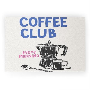 April Lane Art Coffee Club Welcome Mat - Deny Designs - 1 of 3