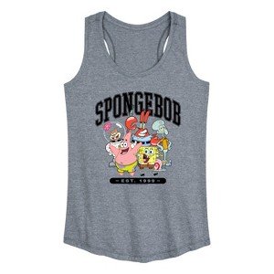 Women's - SpongeBob SquarePants - Collegiate Graphic Racerback Tank - 1 of 4
