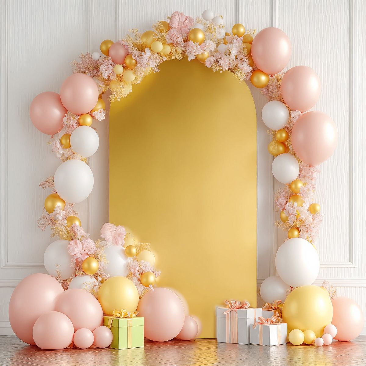Arch Backdrop Cover 6ft Stretchy Backdrop Gradient Color Undersea Arched Stand Covers for Birthday Wedding Birthday Party Decoration, Multicolored