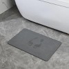 J&V TEXTILES Stone Bath Mat Diatomaceous Earth Shower Mat Non-Slip Super Absorbent Diatomite Stone Mats for Bathroom Floor Quick-Drying Easy to Clean - 4 of 4