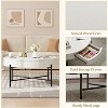 Retro Round Coffee Table–Wooden Accent Center Table with Drawer & Storage Shelf,Ideal for Living Room - 3 of 4