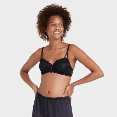 Women's Unlined Balconette Bra - Auden™ Black 32A