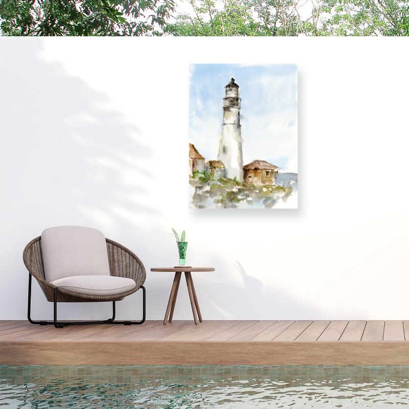 "Plein Air Lighthouse Study I" Outdoor Canvas, 1 of 8