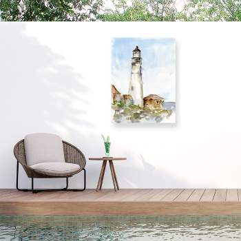 "Plein Air Lighthouse Study I" Outdoor Canvas