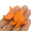 Unique Bargains Aquarium Plastic Fish Tank Floating Goldfish Ornament Decor Orange 2 Pcs - 2 of 3