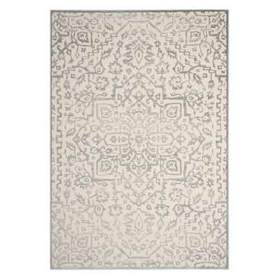 5'1"x7'6" Medallion Loomed Area Rug Light Blue/Ivory - Safavieh