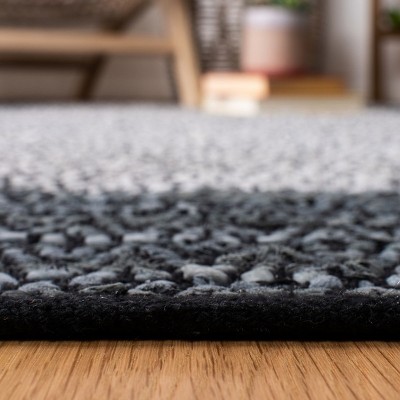 Gray Square Handmade Cowhide Area Rug