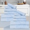 Rayon From Bamboo Cotton Blend Eco-Friendly Hypoallergenic Solid Bathroom Towel Set by Blue Nile Mills - 2 of 4