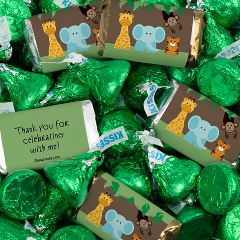 131 Pcs It's A Boy Baby Shower Candy Party Favors Miniatures & Light Blue Kisses (1.65 lbs, Approx. 131 Pcs)