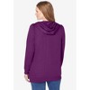 Woman Within Plus Size Zip Front Tunic Hoodie Jacket - 3 of 4