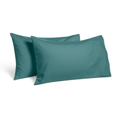 Standard Dark Teal Cotton Flannel Pillowcase Set