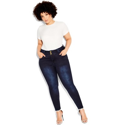 Women's Plus Size Asha Regular Skinny Jean - Dark Denim | City Chic ...