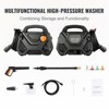 VEVOR Electric Pressure Washer, 2150-PSI 1.85-GPM, Foam Cannon High-Pressure with 5 Different Nozzle, 20ft Hose/35ft Cord Lightweight Washer, Black - 4 of 4