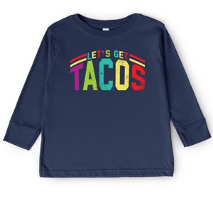The Juniper Shop Let's Get Tacos Varsity Toddler Long Sleeve Tee - 1 of 4
