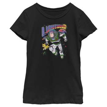 Girl's Lightyear Retro Distressed Buzz and Sox T-Shirt