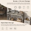 Okak 60IN Farmhouse Console Table with Acacia Veneer, Entry Table with 4 Spacious Drawers and Bottom Shelf, Entryway Table for Living Room - 4 of 4