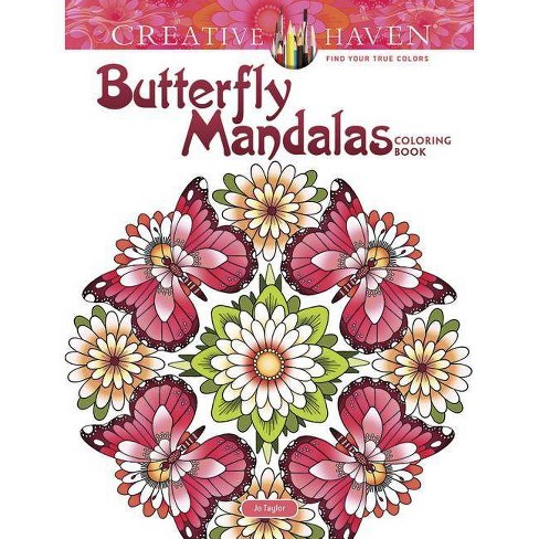 creative haven butterfly mandalas coloring book  creative haven coloring  booksjo taylor paperback