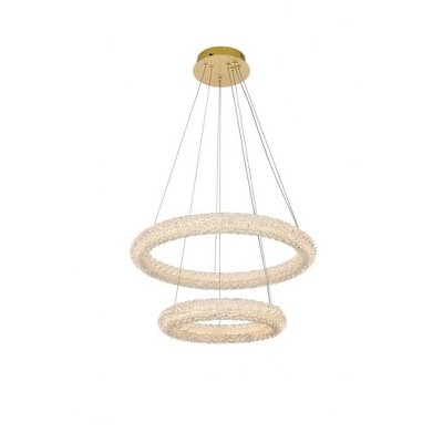 Elegant Lighting Bowen 2 - Light Chandelier in  Satin Gold