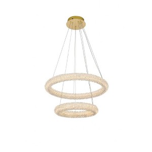 Elegant Lighting Bowen 2 - Light Chandelier in  Satin Gold - 1 of 1
