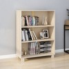 vidaXL Book Cabinet Honey Brown Solid Pinewood, MDF Medium Book Cabinet - 2 of 4
