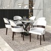 LeisureMod Ethos Leather Dining Chair – Upholstered Mid-Century Modern Accent Chair with Rubberwood Legs for Kitchen, Dining Room, or Office Set of 4 - 2 of 4