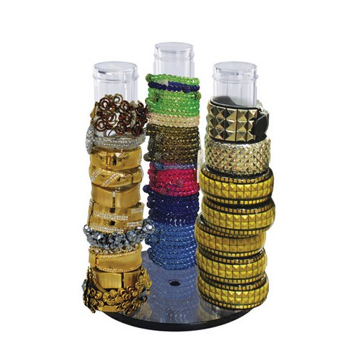 Azar Displays 3-pole Vertical Revolving Counter Bracelet Holder