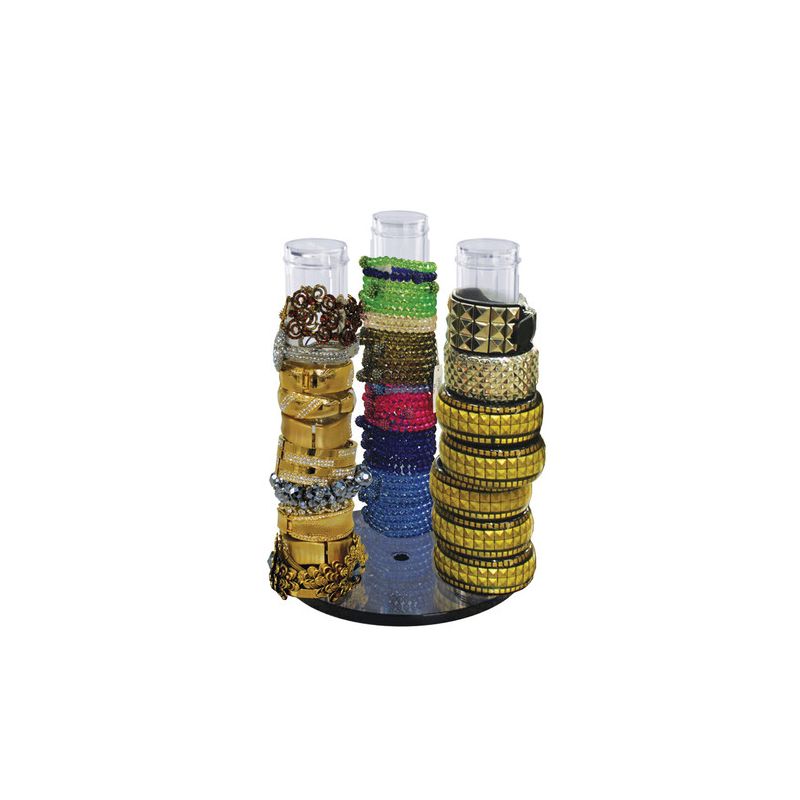 Azar Displays 3-Pole Vertical Revolving Counter Bracelet Holder, 1 of 5