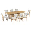 ChicFurnit Dining Sets Extendable Table Set with Removable Leaves and Upholstered Chairs for Kitchen Dining Room, Brown, 38.25"*20.5"*18.75" - 2 of 4