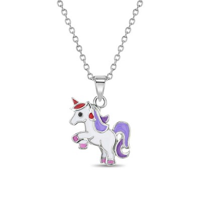 Unicorn Necklace Women Girls Teens Sterling Silver Jewelry Fairytale U